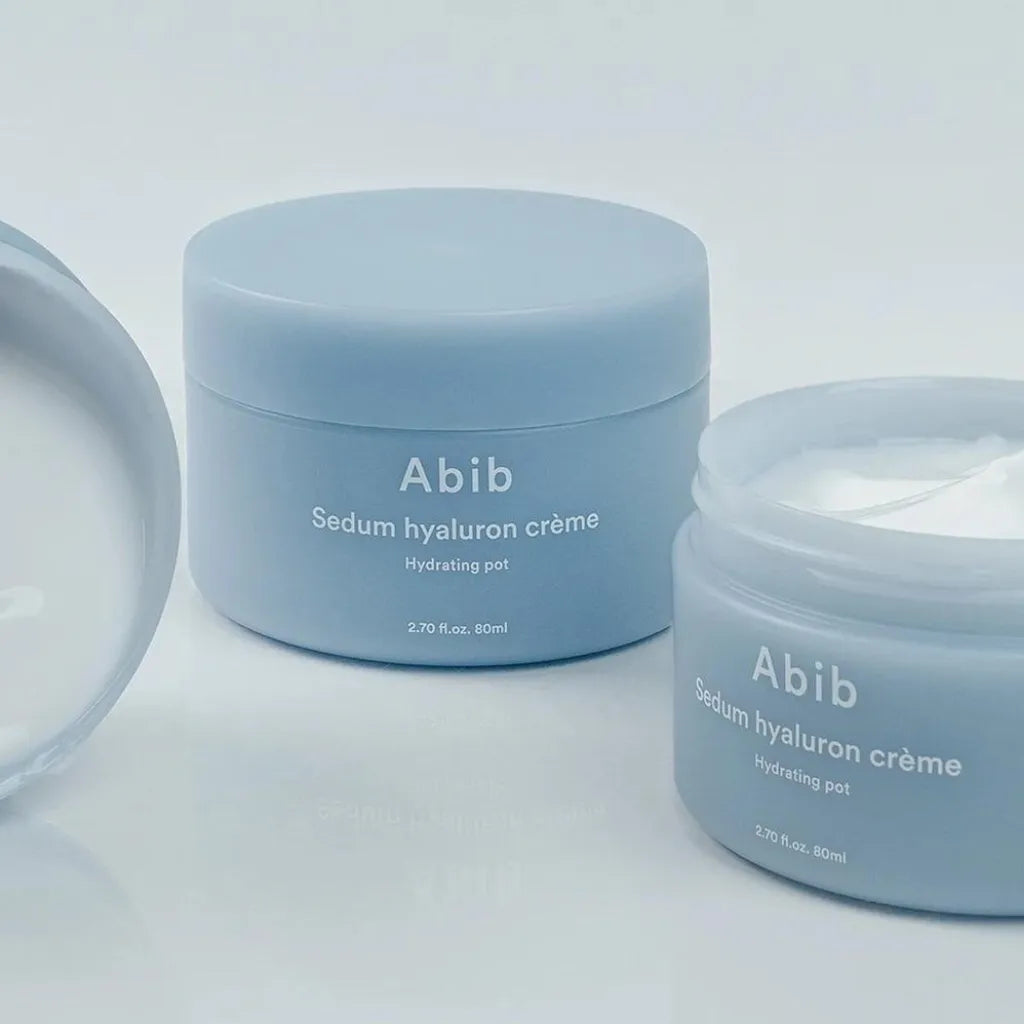 Abib Sedum hyaluron crème Hydrating pot 80ml - rème hydratante à l'acide hyaluronique- texture