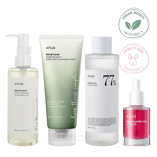 Anua Glass Skin Essential pack - Vegan pack for purifying, soothing, hydrating, and brightening skin - Anua Glass Skin Essential Set - Kbeauty Korean Skinorea shop Europe fast delivery - skincare coréenne Skinorea shop France Paris livraison rapide  -  Pack vegan pour purifier, apaiser, hydrater et illuminer la peau - Set Anua Glass Skin Essential - K-beauty soin cosmétique corée Skinorea shop France livraison rapide - yesstyle