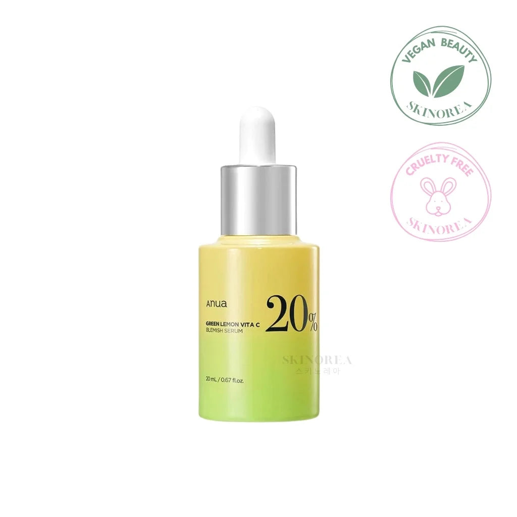 Anua Green Lemon Vitamin C Blemish Serum 20ml - Vegan serum for dull skin and hyperpigmentation - Kbeauty Korean Skinorea shop Europe fast delivery - skincare coréenne Skinorea shop France Paris livraison rapide - yesstyle