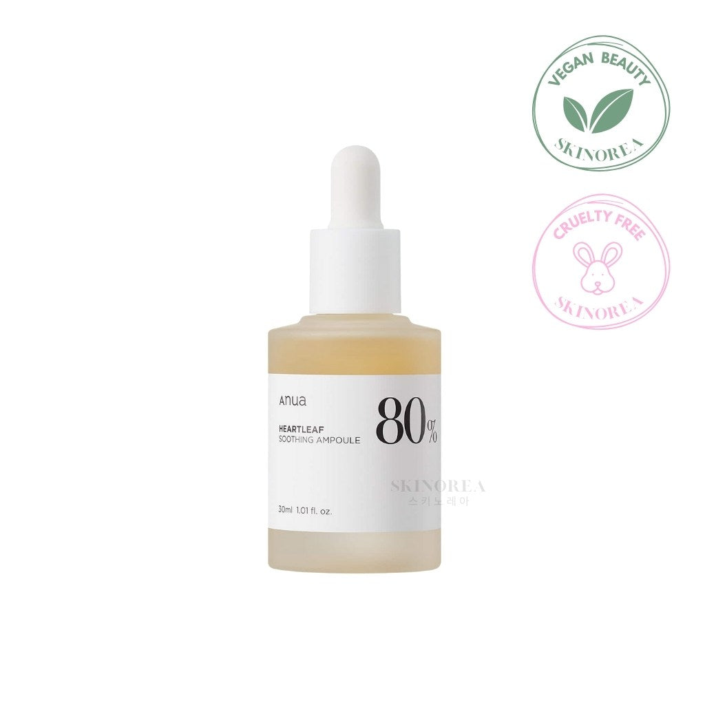 Anua Heartleaf 80% Soothing Ampoule 30ml - Vegan plumping and moisturizing ampoule - Kbeauty Korean Skinorea shop Europe fast delivery - skincare coréenne Skinorea shop France Paris livraison rapide - yesstyle