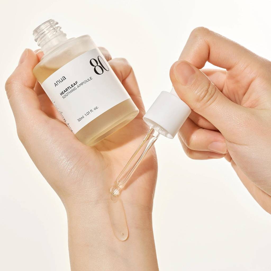 Anua Heartleaf 80% Soothing Ampoule 30ml - Ampoule vegan repulpante et hydratante - texture - K-beauty soin cosmétique corée Skinorea shop France livraison rapide - yesstyle
