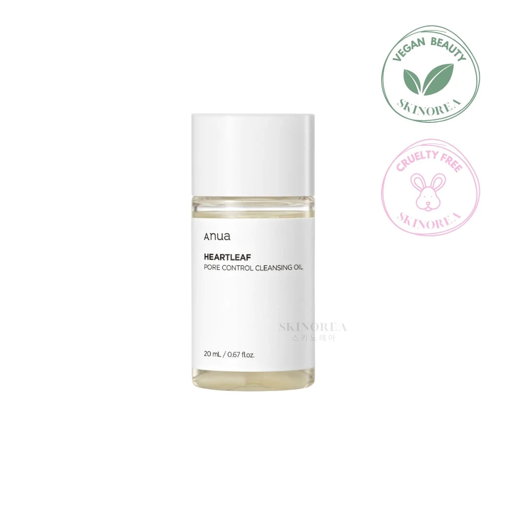 Anua Heartleaf Pore Control Cleansing Oil mini 20ml - Huile démaquillante vegan non comédogène - K-beauty soin cosmétique corée Skinorea shop France livraison rapide - yesstyle