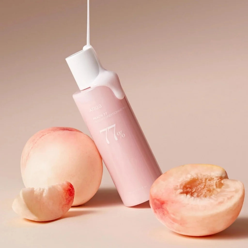 Anua Peach 77 Niacin Conditioning Milk 150ml - Lotion cruelty-free hydratante en profondeur - texture - K-beauty soin cosmétique corée Skinorea shop France livraison rapide - yesstyle