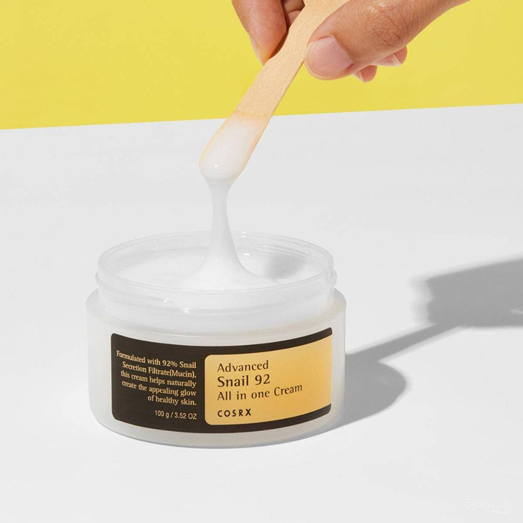 COSRX Advanced Snail 92 All in one Creme 100g - Hydratante et réparatrice - texture - K-beauty soin cosmétique corée Skinorea shop France livraison rapide - yesstyle