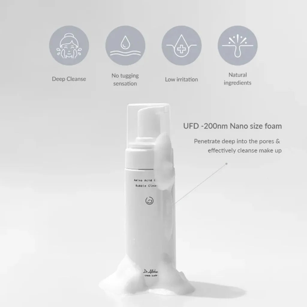 Dr.Althea Amino Acid Gentle Bubble Cleanser 140ml - Mousse nettoyante douce vegan - texture - K-beauty soin cosmétique corée Skinorea shop France livraison rapide - yesstyle