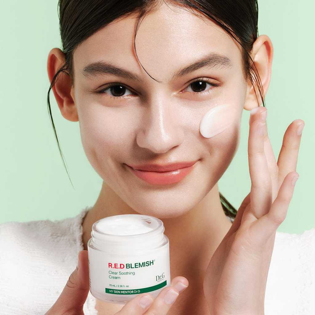 Dr.G Red Blemish Clear Soothing Cream 70ml - Crème apaisante et hydratante pour les peaux sensibles