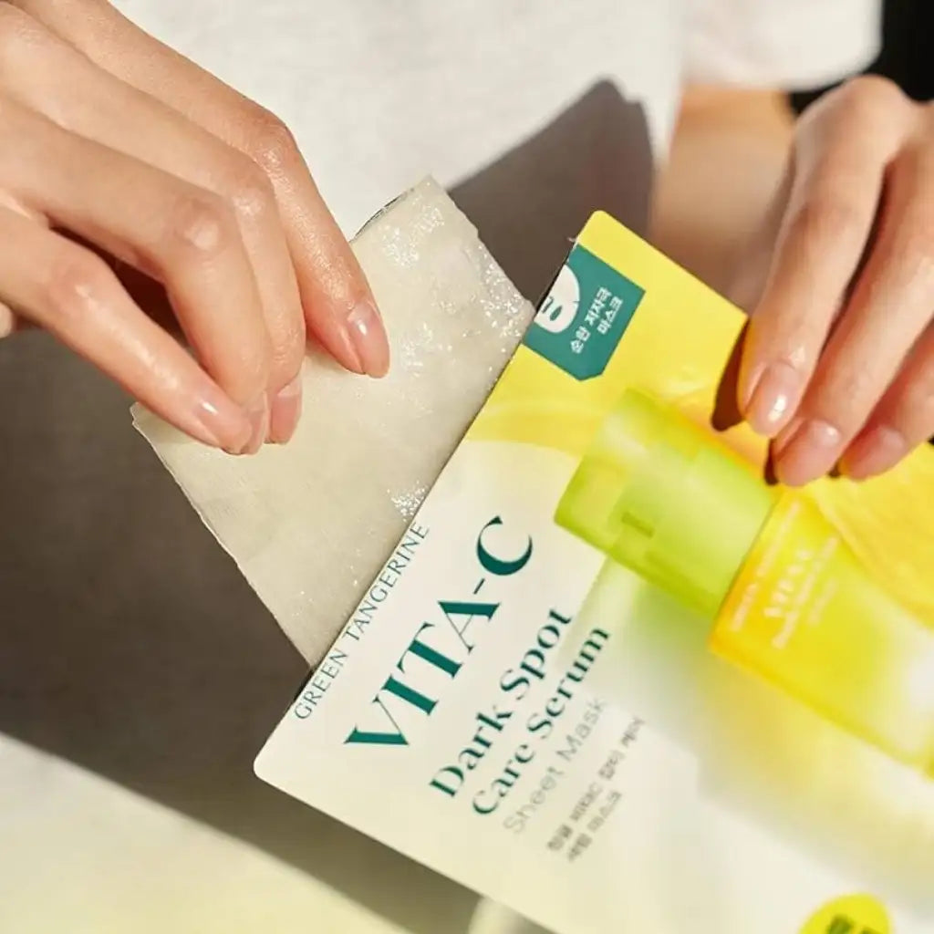 Goodal Green Tangerine Vita C Dark Spot Care Serum Sheet Mask 1 masque - Masque visage à la vitamine C pour les taches