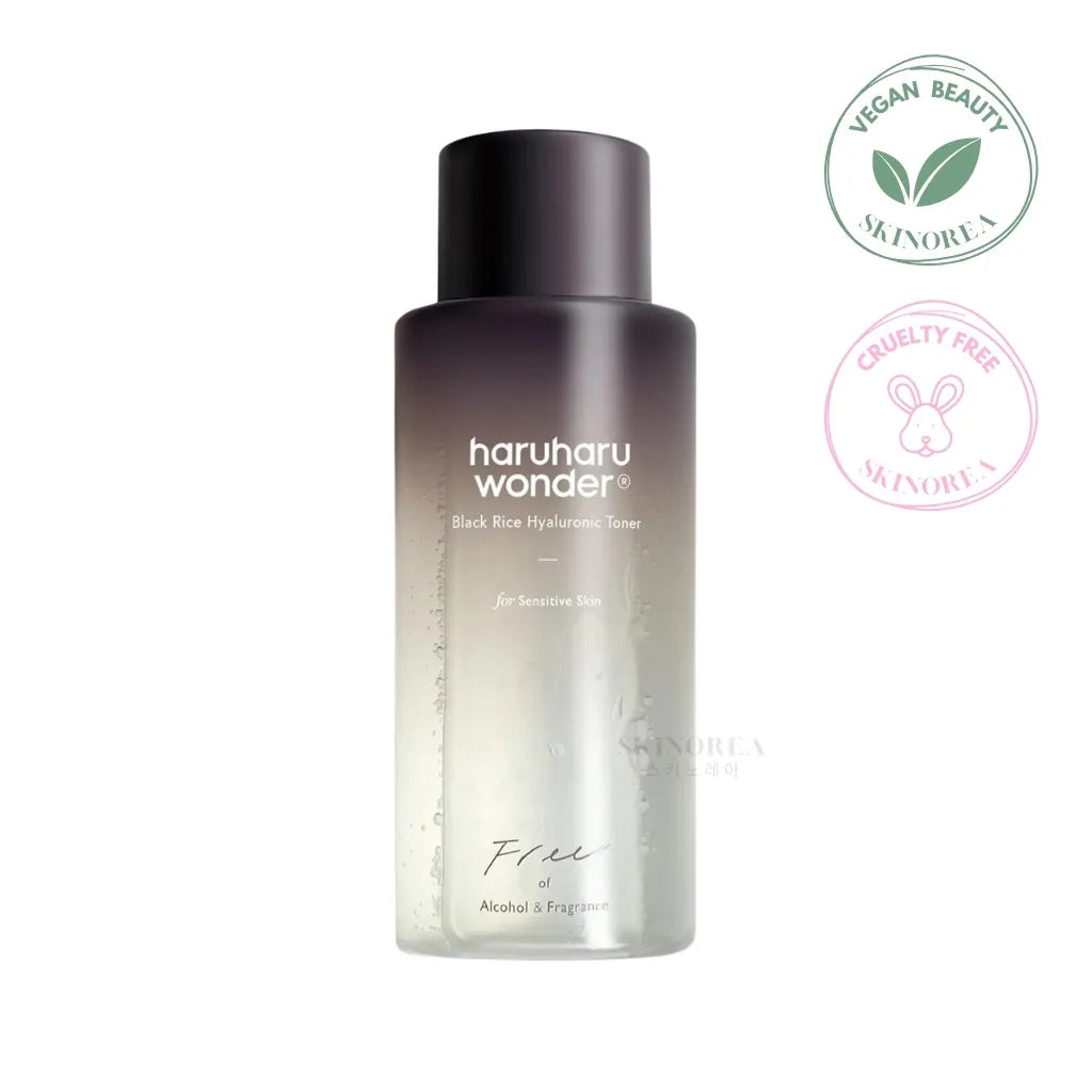 Haruharu wonder Black Rice Hyaluronic Toner Free of Alcohol & Fragrance for sensitive skin 150ml - Light and hydrating vegan toner - K-beauty Korean skincare - Skinorea