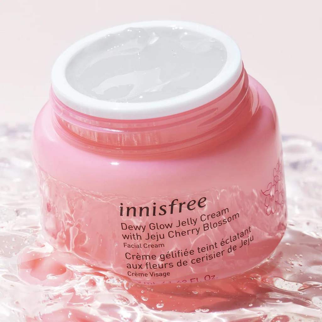 Innisfree Dewy Glow Jelly Cream 50ml - Crème hydratante teint éclatant à la fleur de cerisier