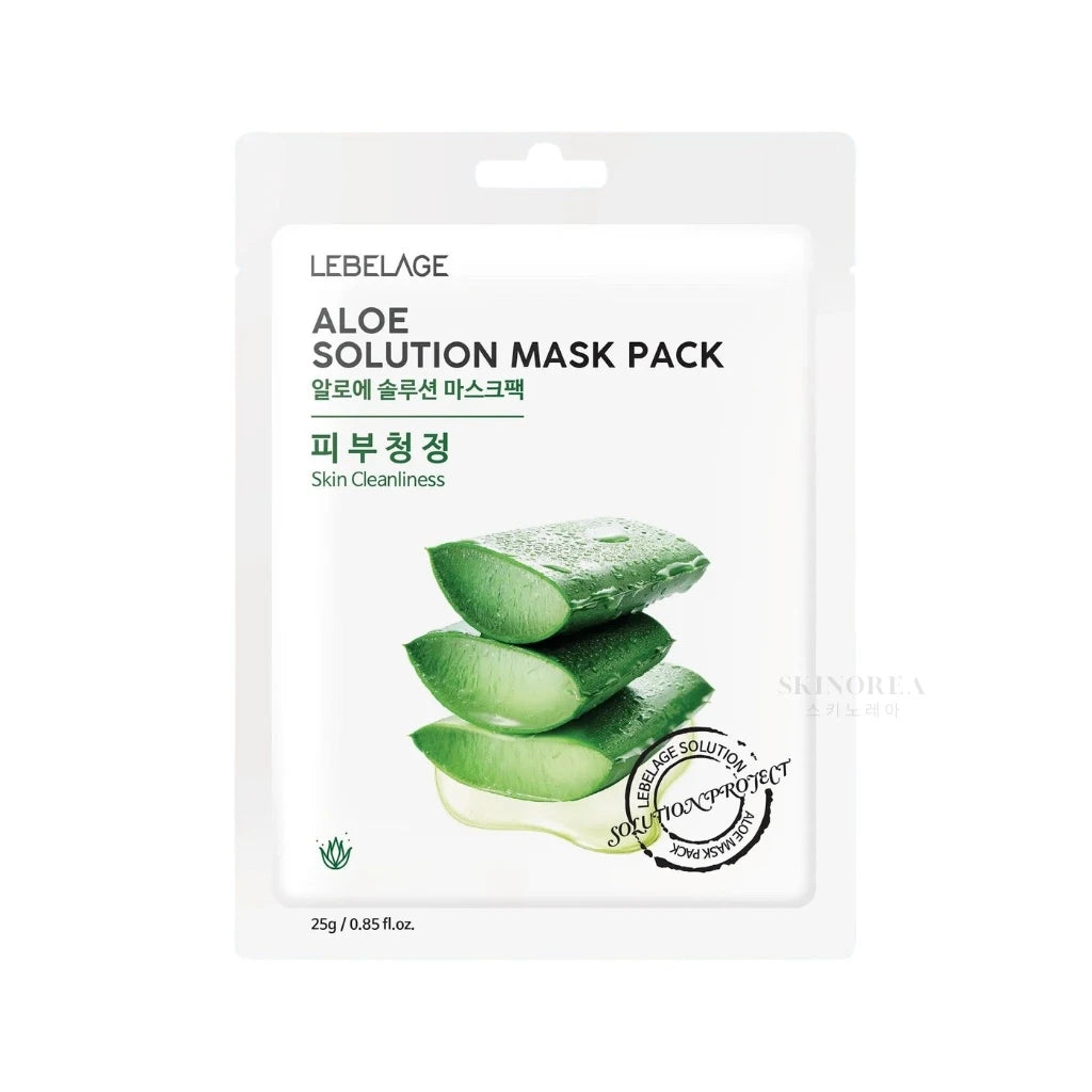 Lebelage Aloe Solution Mask - Soothing and Hydrating Sheet Mask - - Kbeauty Korean skincare Europe fast delivery - Skincare coréenne Skinorea shop Paris France livraison rapide