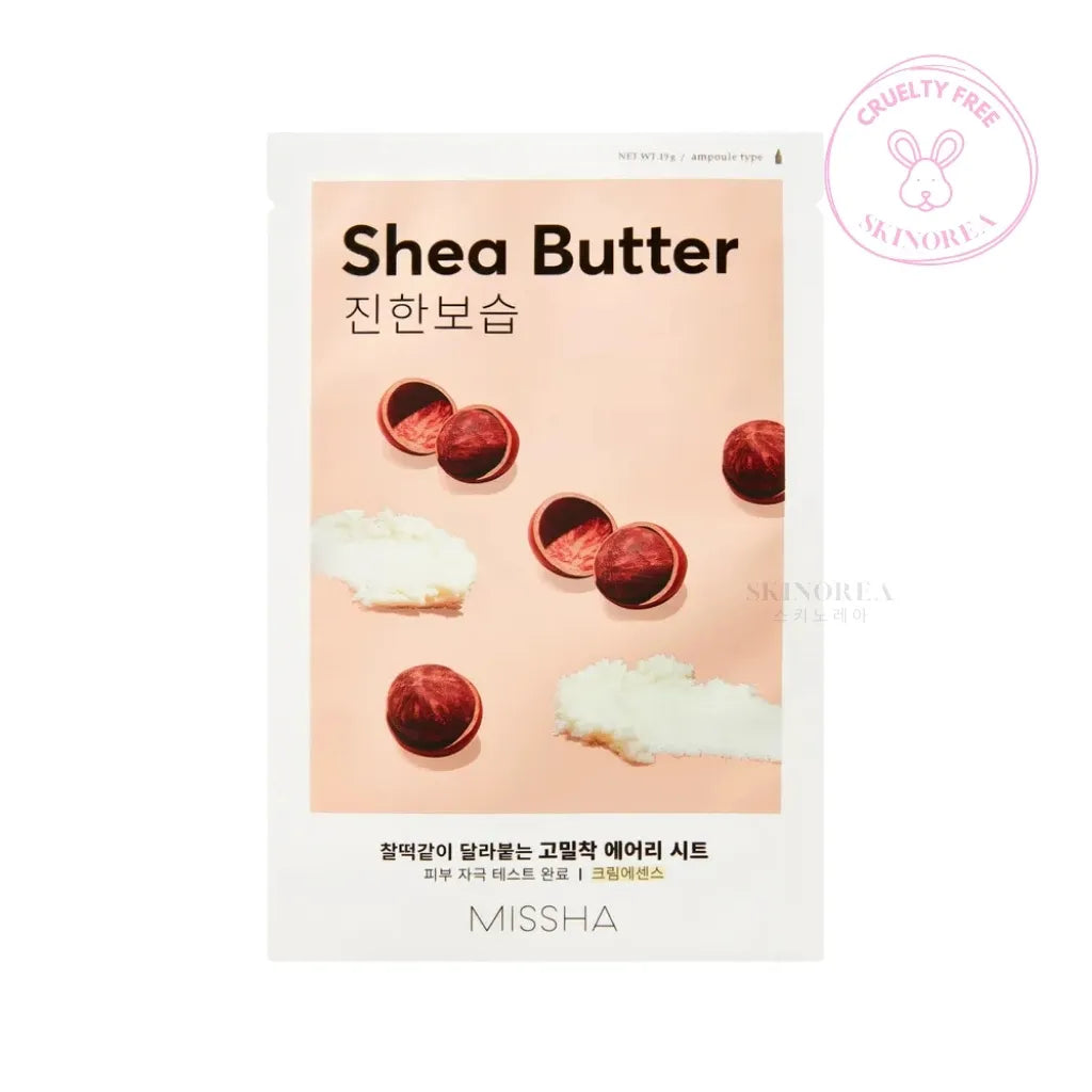 MISSHA Airy Fit Sheet Mask Shea Butter 1 sheet - Deep moisturizing facial mask