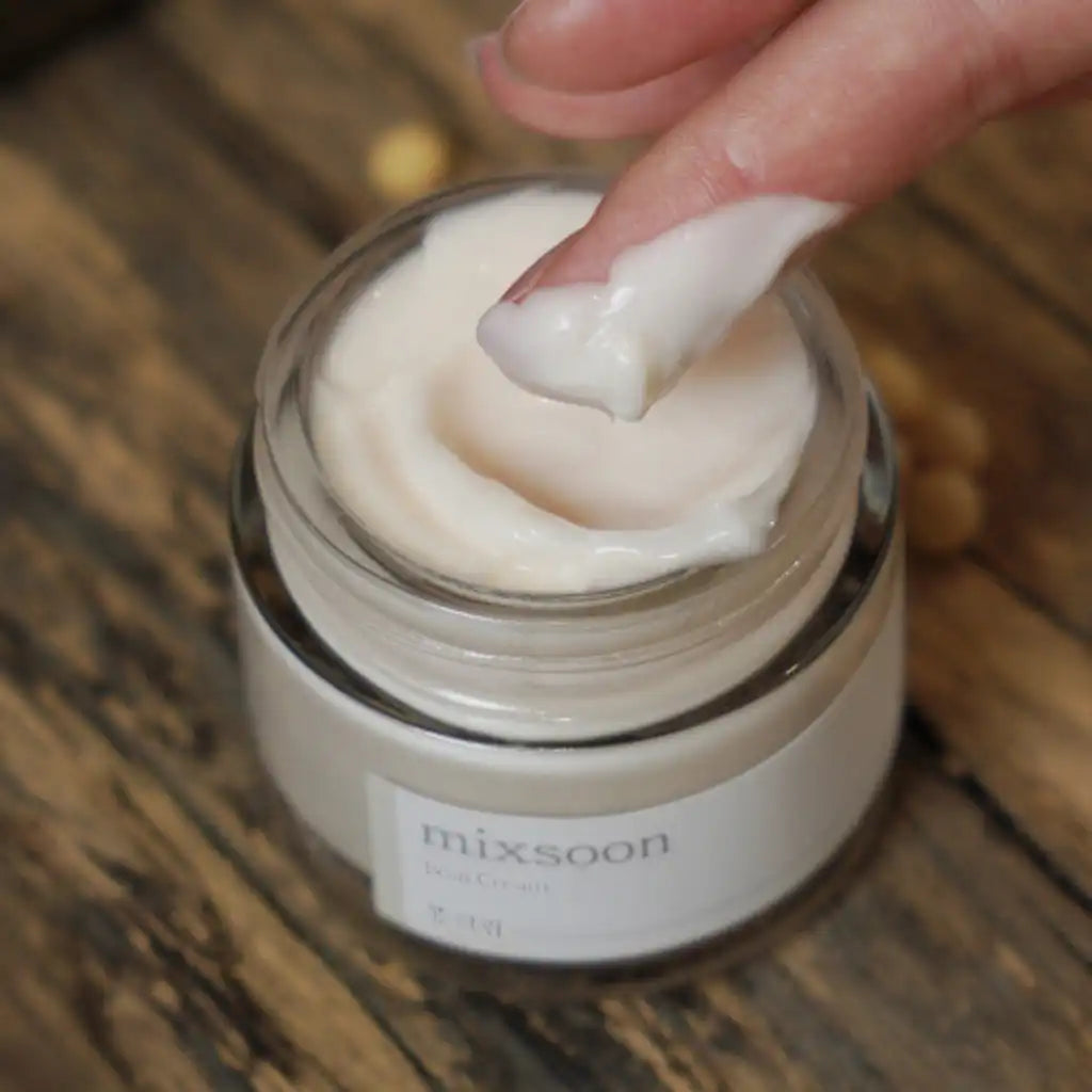 Mixsoon Bean Cream 50ml - Crème à base d'haricots vegan très hydratante - texture - K-beauty soin cosmétique corée Skinorea shop France livraison rapide - yesstyle