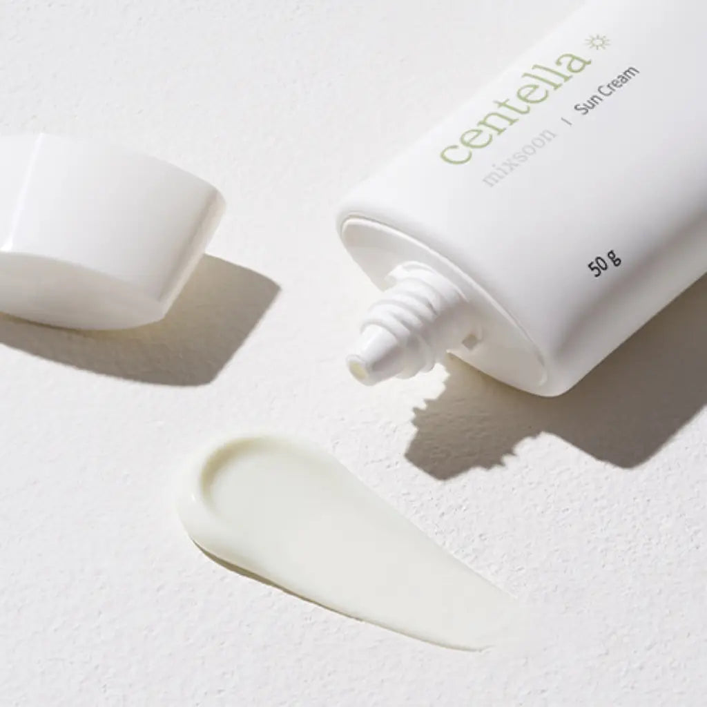 Mixsoon Centella Sun Cream 50g -Crème solaire apaisante vegan - texture - K-beauty skincare coréenne - Skinorea