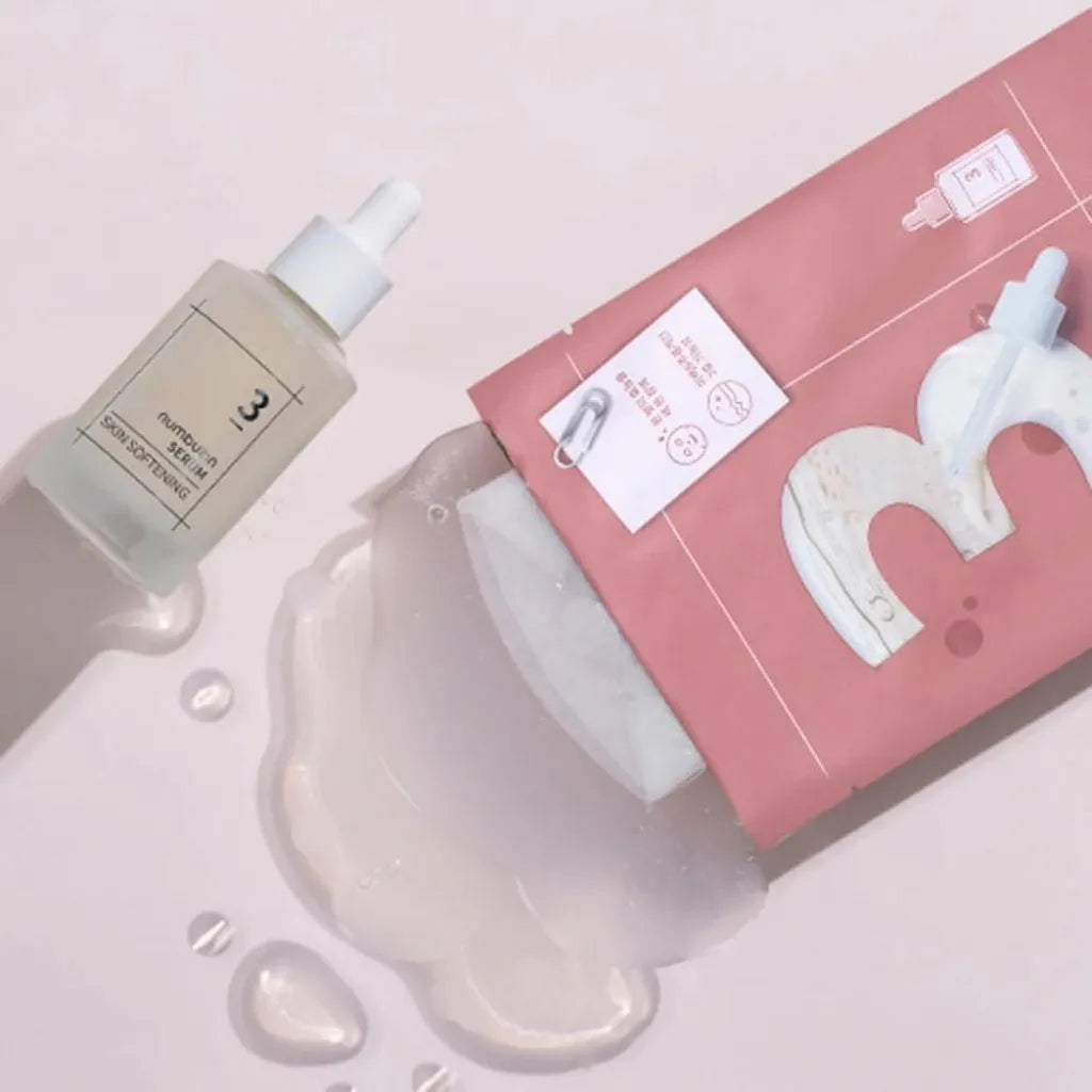 Numbuzin No. 3 Tingle-Pore Softening Sheet Mask 1 sheet - Masque visage qui réduit les pores - texture