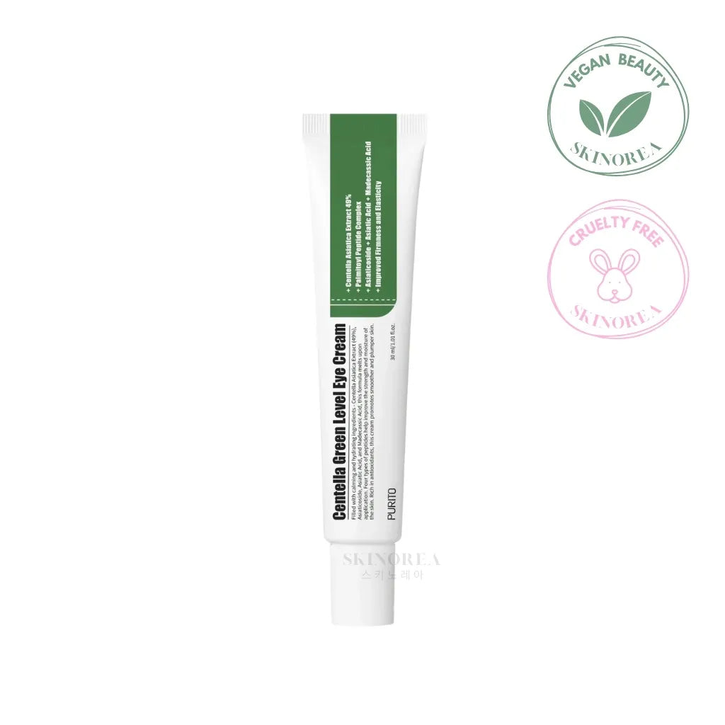 Purito Seoul Centella Green Level Eye Cream 30ml - Anti-aging vegan eye cream - kbeauty Korean skincare - yesstyle - Skinorea
