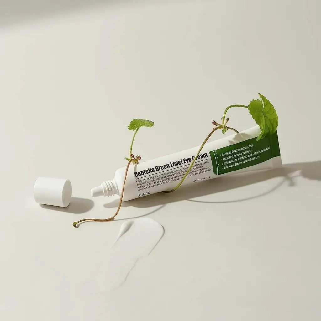 Purito Seoul Centella Green Level Eye Cream 30ml - Crème anti-âge vegan pour les yeux - texture - k-beauty skincare coréenne - Skinorea - yesstyle