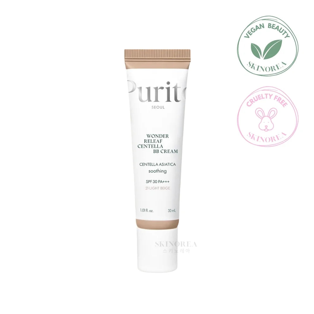 Purito SEOUL Wonder Releaf Centella BB Cream #13 Light Beige 30ml - Vegan and cruelty-free Korean bb cream SPF30+ - Kbeauty Korean Skinorea shop Europe fast delivery - skincare coréenne Skinorea shop France Paris livraison rapide - yesstyle