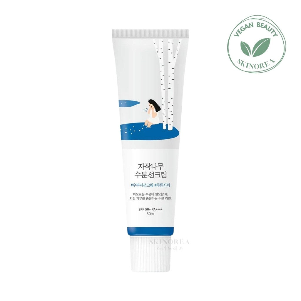 Round Lab Birch Moisturizing Sunscreen SPF 50+ 50ml - Powerful Sun Protection with Deep Hydration