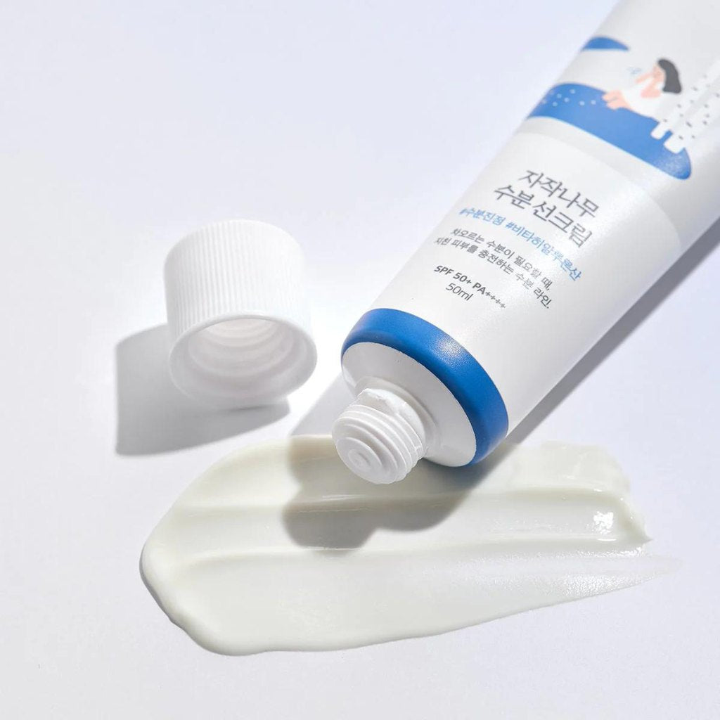 Round Lab Birch Moisturizing Sunscreen SPF 50+ 50ml - Crème solaire puissante avec hydratation en profondeur
