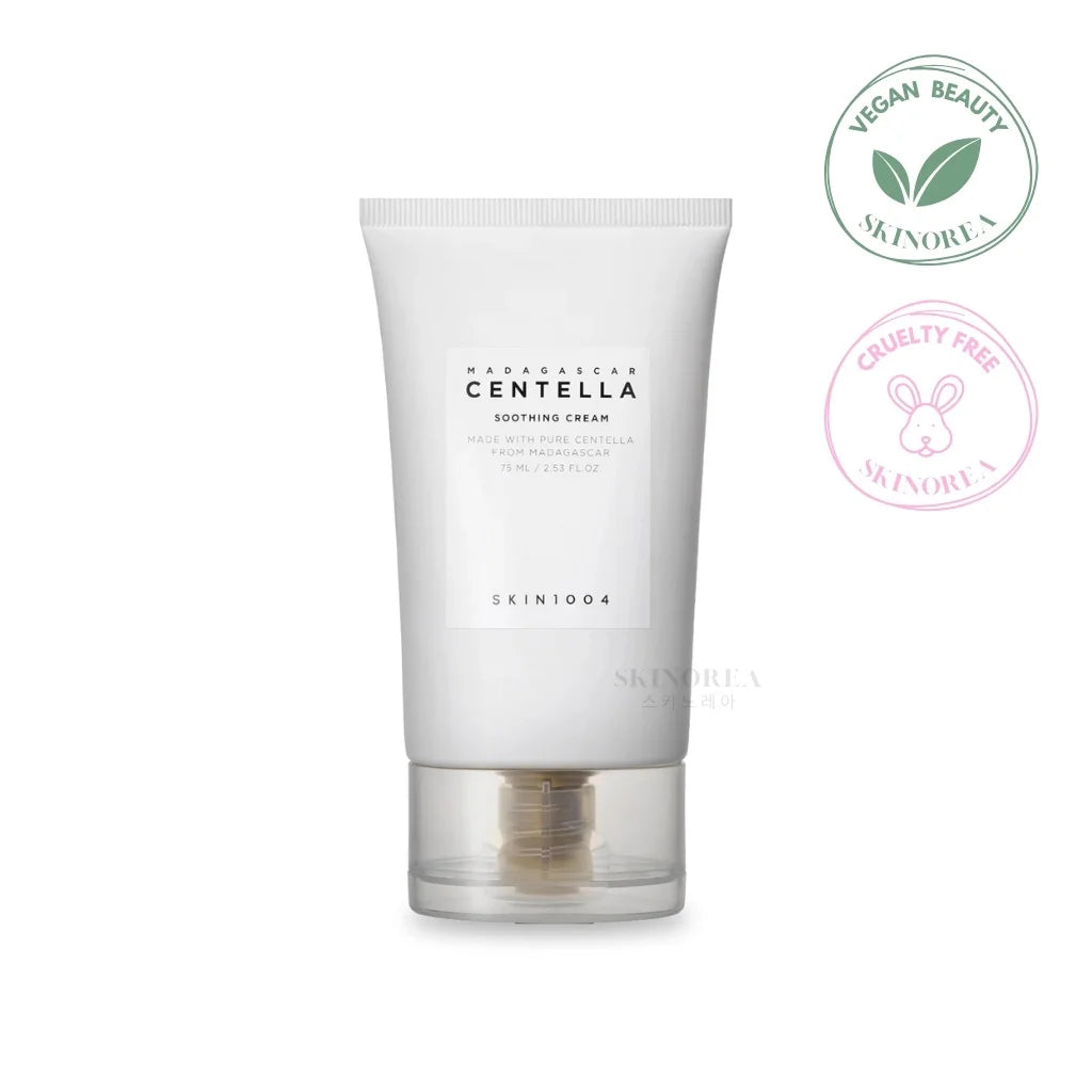 SKIN1004 Madagascar Centella Soothing Cream 75ml - Vegan hydrating vegan centella asiatica moisturizer - kbeauty Korean skincare - Skinorea