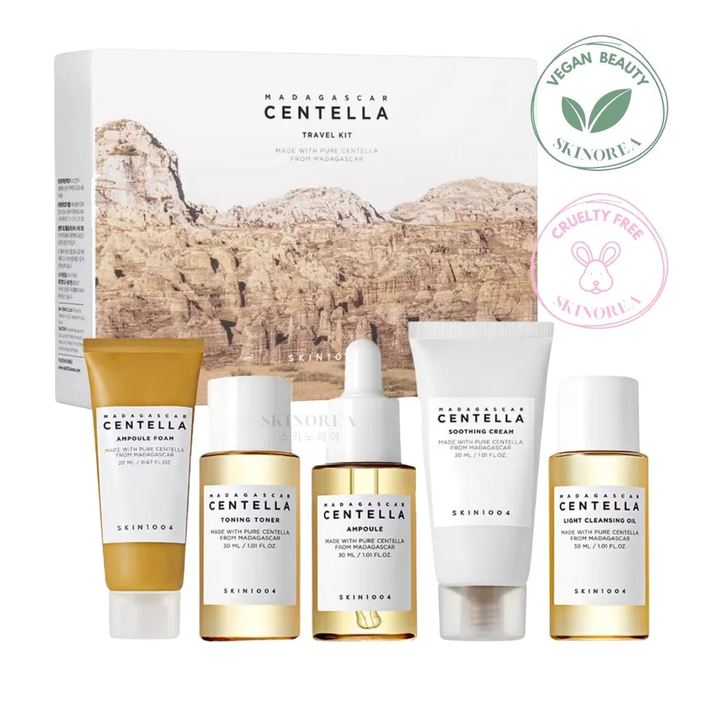 SKIN1004 Madagascar Centella Travel Kit 5 items - 5 travel-size skincare set - kbeauty korean skincare - Skinorea