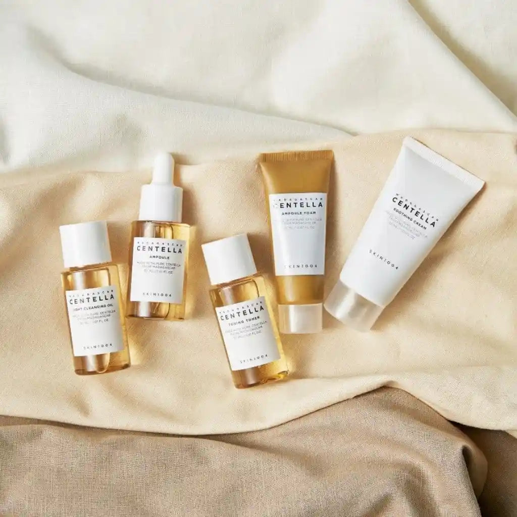 SKIN1004 Madagascar Centella Travel Kit 5 articles - Coffret de soins coréens de voyage - kbeauty skincare coréenne - Skinorea