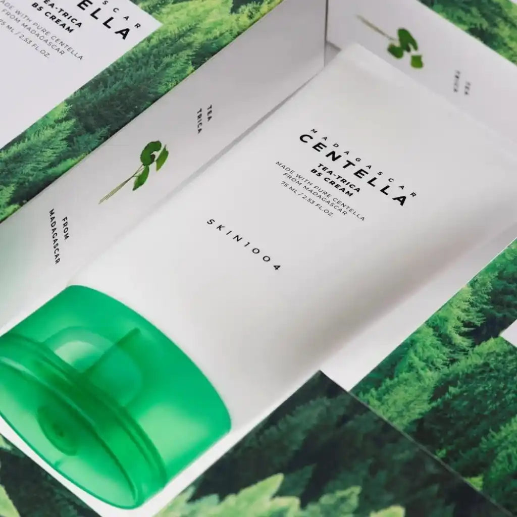 SKIN1004 Tea-Trica B5 Cream 75ml - crème hydratante riche et apaisante à base d'arbre à thé