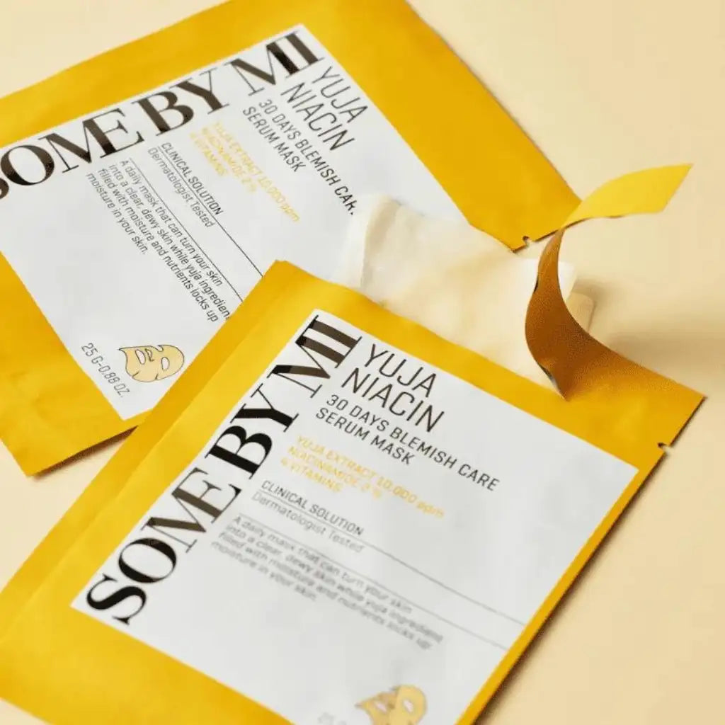SOME BY MI Yuja Niacin 30 Days Blemish Care Serum Mask - Masque à la vitamine C pour les taches et imperfections
