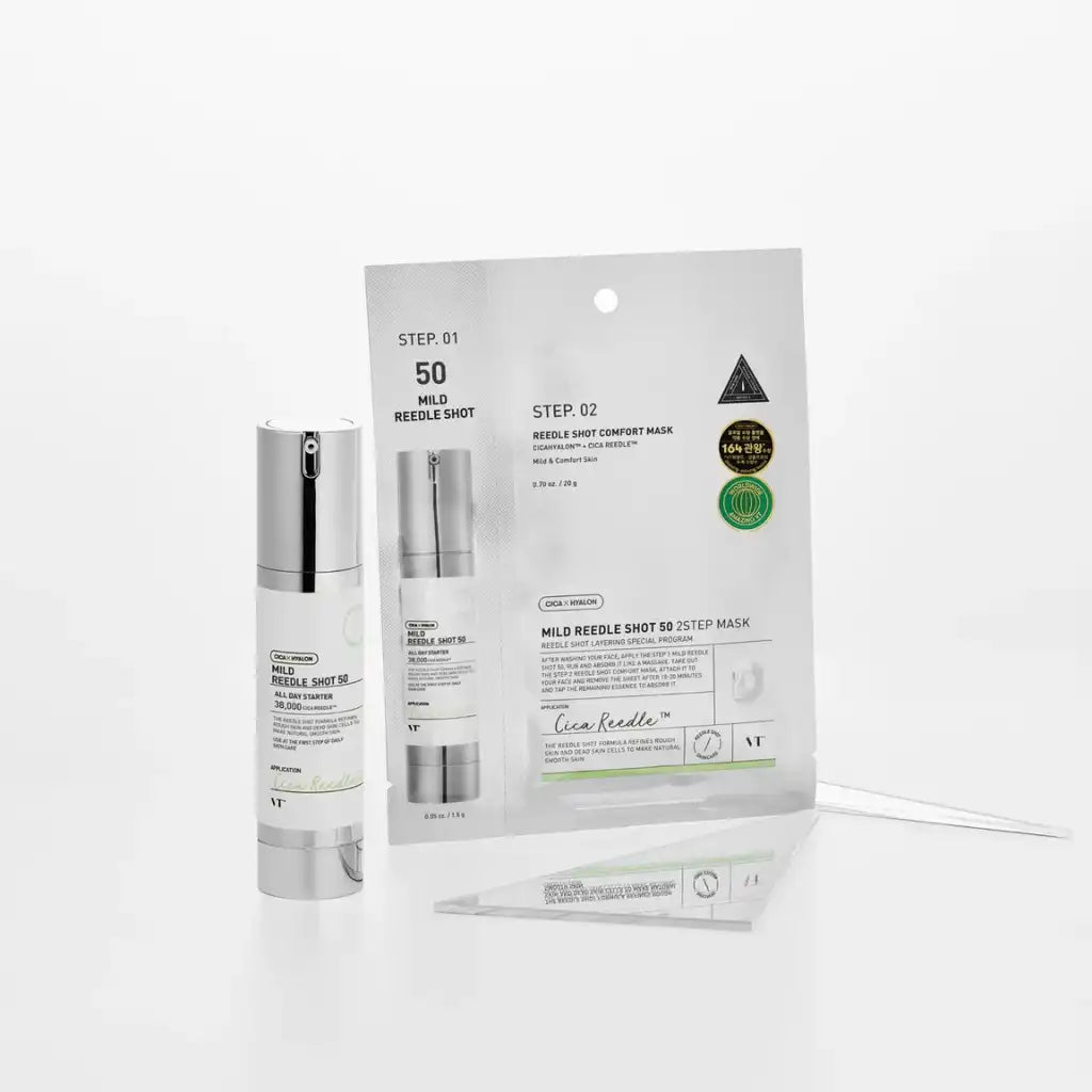 VT Mild Reedle Shot 50 2-Step Mask 1 masque - Masque visage lissant et apaisant - K-beauty soin cosmétique corée Skinorea shop France livraison rapide - yesstyle