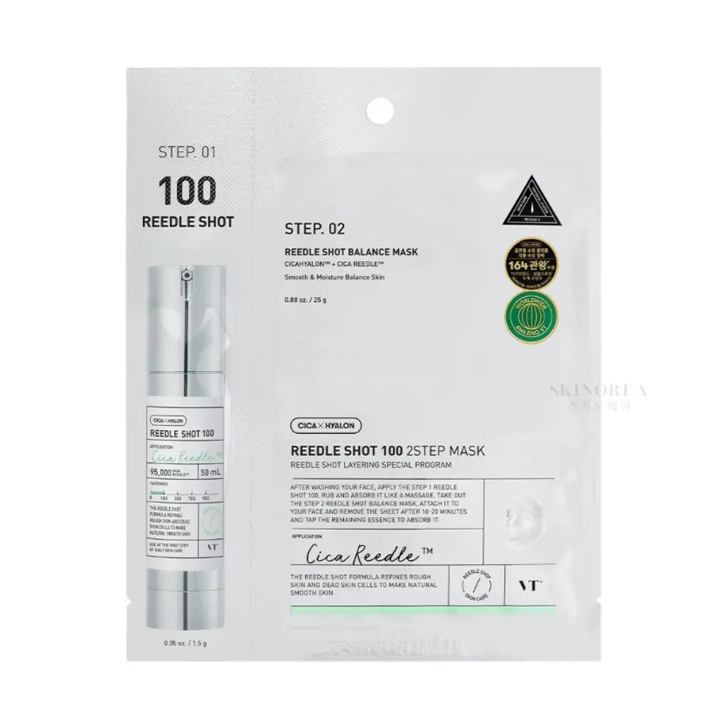 VT Reedle Shot 100 2-Step Mask 1sheet - Facial mask refining skin and deeply hydrating - Kbeauty Korean Skinorea shop Europe fast delivery - skincare coréenne Skinorea shop France Paris livraison rapide - yesstyle
