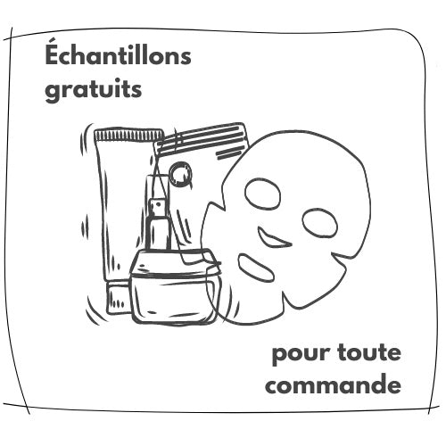 échantillons gratuits offerts avec toutes les commandes skinorea