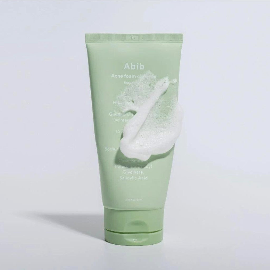 Abib Acne foam cleanser Heartleaf foam 150ml - Gel nettoyant acide doux formulé avec de l'extrait de feuille de cœur