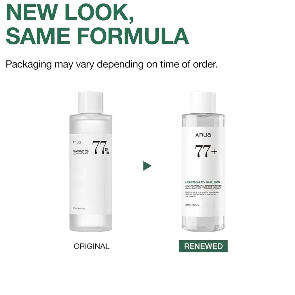 Anua Heartleaf 77% Soothing Toner 250ml - Toner léger vegan non-comédogène - New packaging - K-beauty soin cosmétique corée Skinorea shop France livraison rapide
