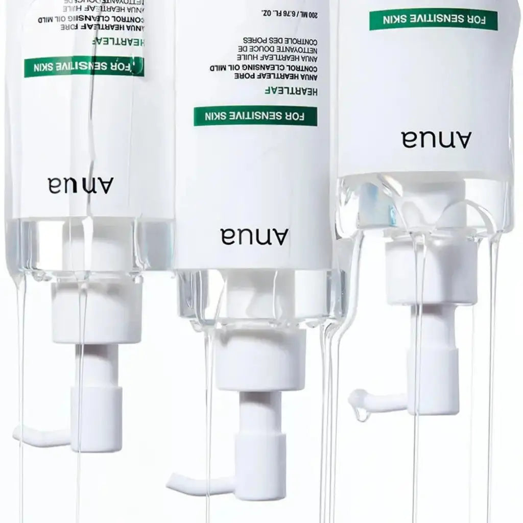 Anua Heartleaf Pore Cleansing Oil Mild 200ml - Huile nettoyante non comédogène, légere et peu irritante vegan - texture - skincare coréenne Skinorea shop France Paris livraison rapide - Kbeauty Korean Skinorea shop Europe fast delivery - yesstyle