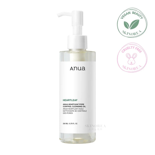 Anua Heartleaf Pore Control Cleansing Oil 200ml - Vegan non-comedogenic makeup remover - Kbeauty Korean Skinorea shop Europe fast delivery - skincare coréenne Skinorea shop France Paris livraison rapide - yesstyle