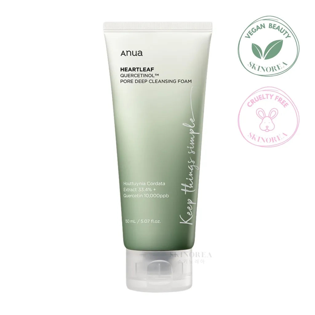 Anua Heartleaf Quercetinol Pore Deep Cleansing Foam 150ml - Deep cleanser for oily and combination skin