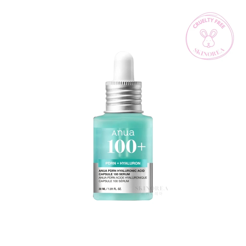Anua PDRN Hyaluronic Acid Capsule 100 Serum - Cruelty-free hydrating emerald-toned serum infused with PDRN - Kbeauty Korean Skinorea shop Europe fast delivery - skincare coréenne Skinorea shop France Paris livraison rapide - yesstyle