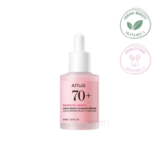 Anua Peach 70% Niacinamide Serum 30ml - Instant glass skin serum Anua - Kbeauty Korean skincare Europe fast delivery - Skincare coréenne Skinorea shop Paris France livraison rapide - yesstyle