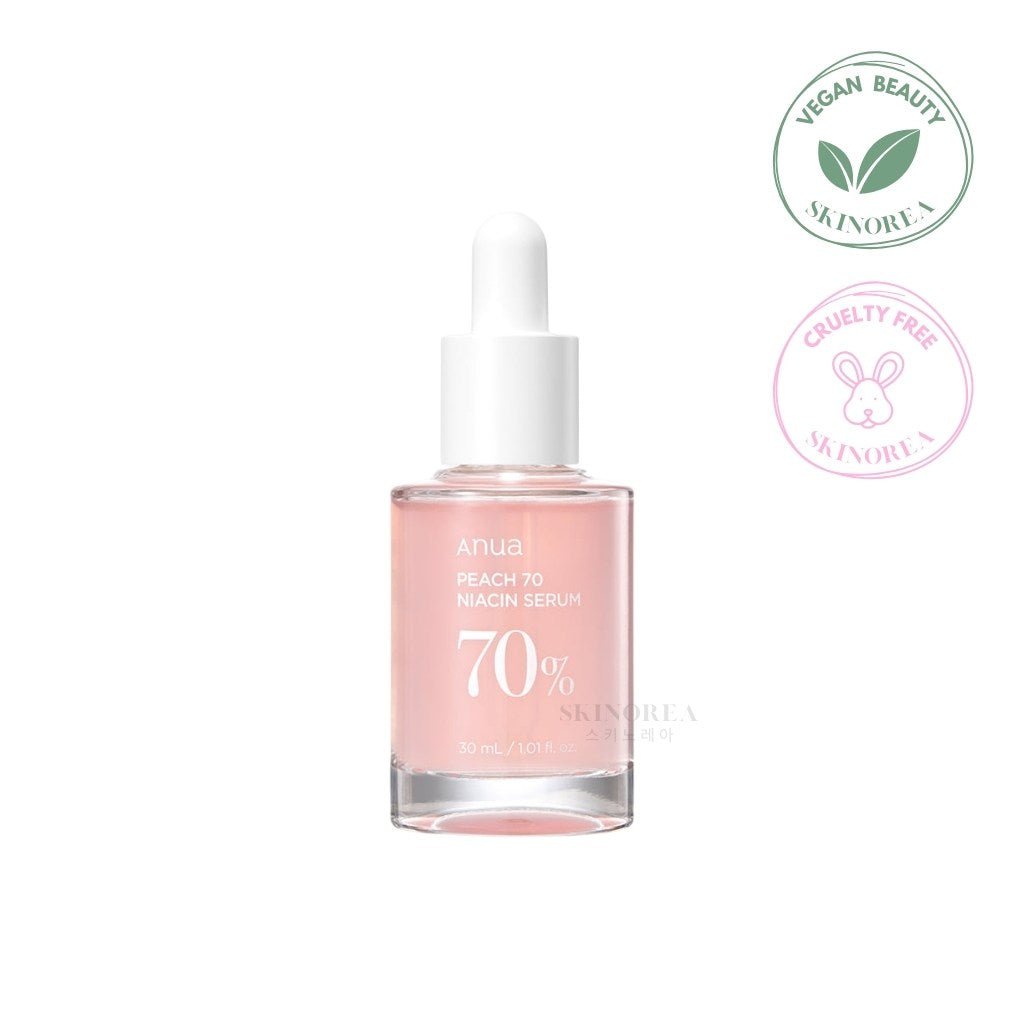 Anua Peach 70% Niacinamide Serum 30ml - Instant glass skin serum Anua