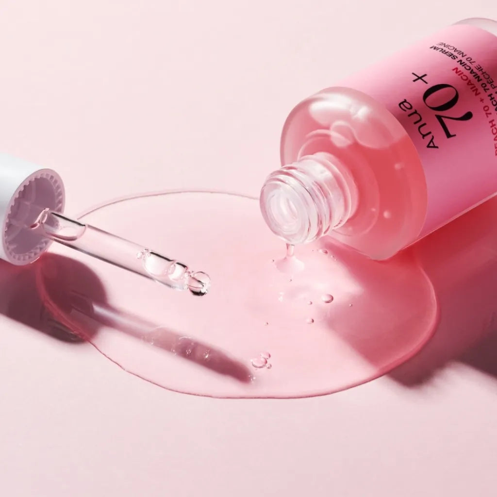 Anua Peach 70% Niacinamide Serum 30ml - Serum pour effet glass skin instantané Anua - texture - Kbeauty Korean skincare Europe fast delivery - Skincare coréenne Skinorea shop Paris France livraison rapide - yesstyle