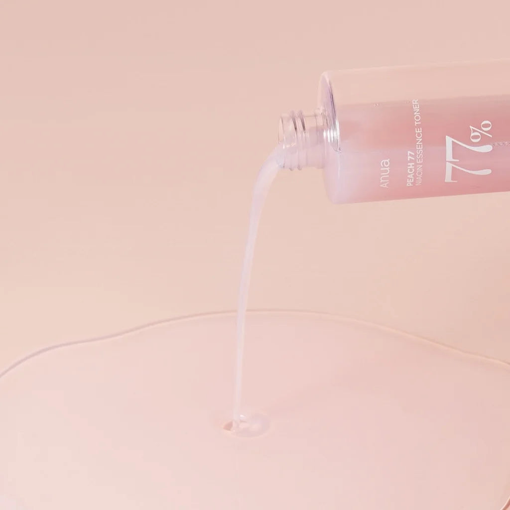 Anua Peach 77% Niacin Essence Toner - Tonique hydratant longue durée à base de niacinamide - texture - Kbeauty skincare coréenne - Skinorea