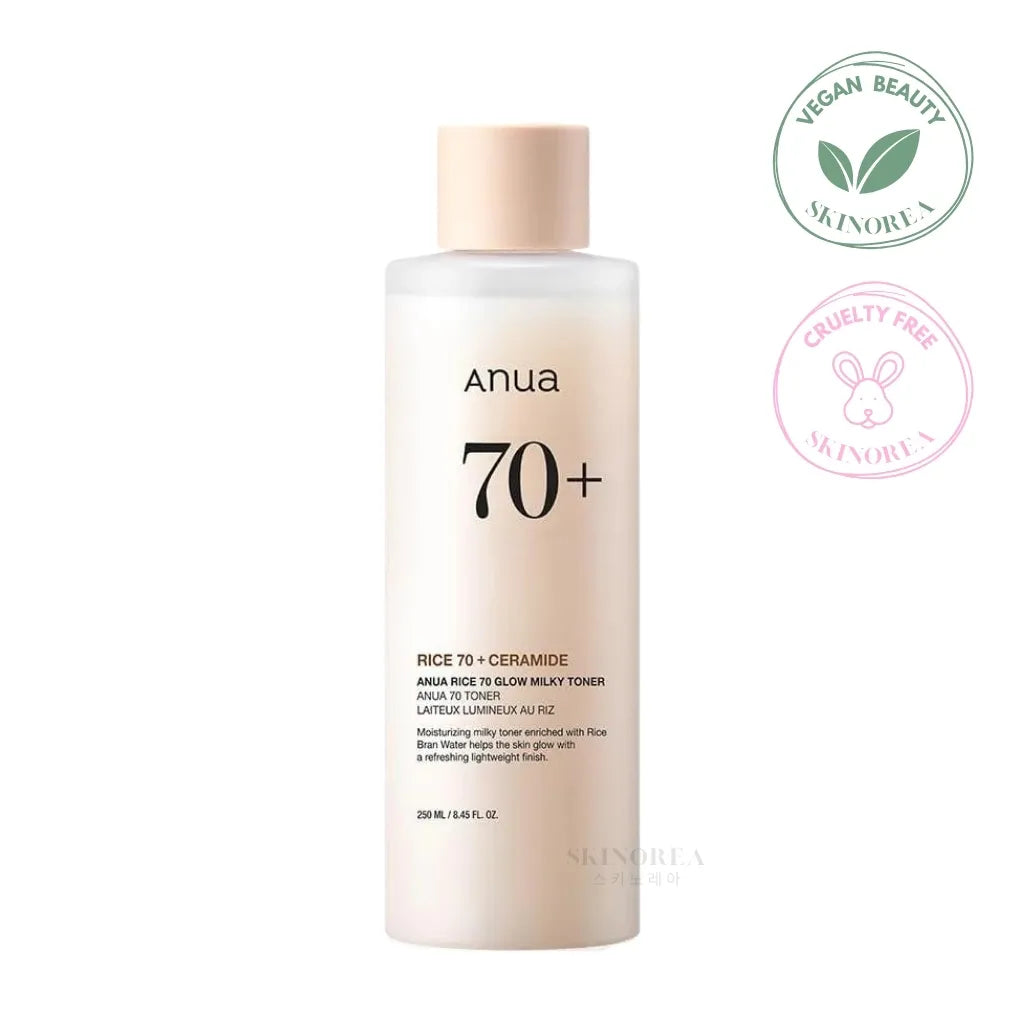 Anua Rice 70 Glow Milky Toner 250ml - Vegan lightweight moisturizing toner - Kbeauty Korean Skinorea shop Europe fast delivery - skincare coréenne Skinorea shop France Paris livraison rapide - yesstyle