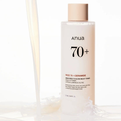 Anua Rice 70 Glow Milky Toner 250ml - Tonique hydratant et léger vegan - texture - Kbeauty Korean Skinorea shop Europe fast delivery - skincare coréenne Skinorea shop France Paris livraison rapide - yesstyle