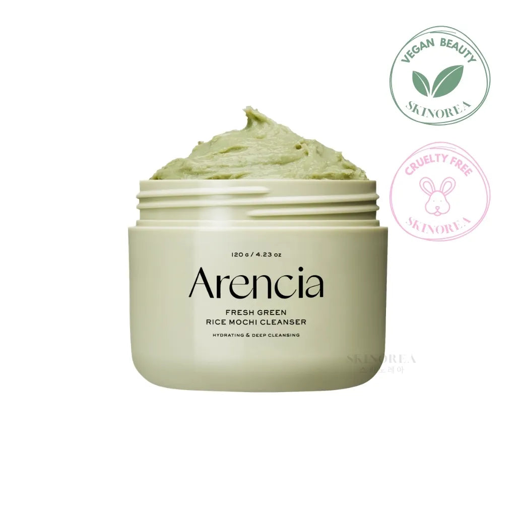 Arencia Fresh Green Rice Mochi Cleanser 120g - Nettoyant moussant peau grasse acnéique vegan - Kbeauty Korean skincare Europe fast delivery - Skincare coréenne Skinorea shop Paris France livraison rapide - yesstyle