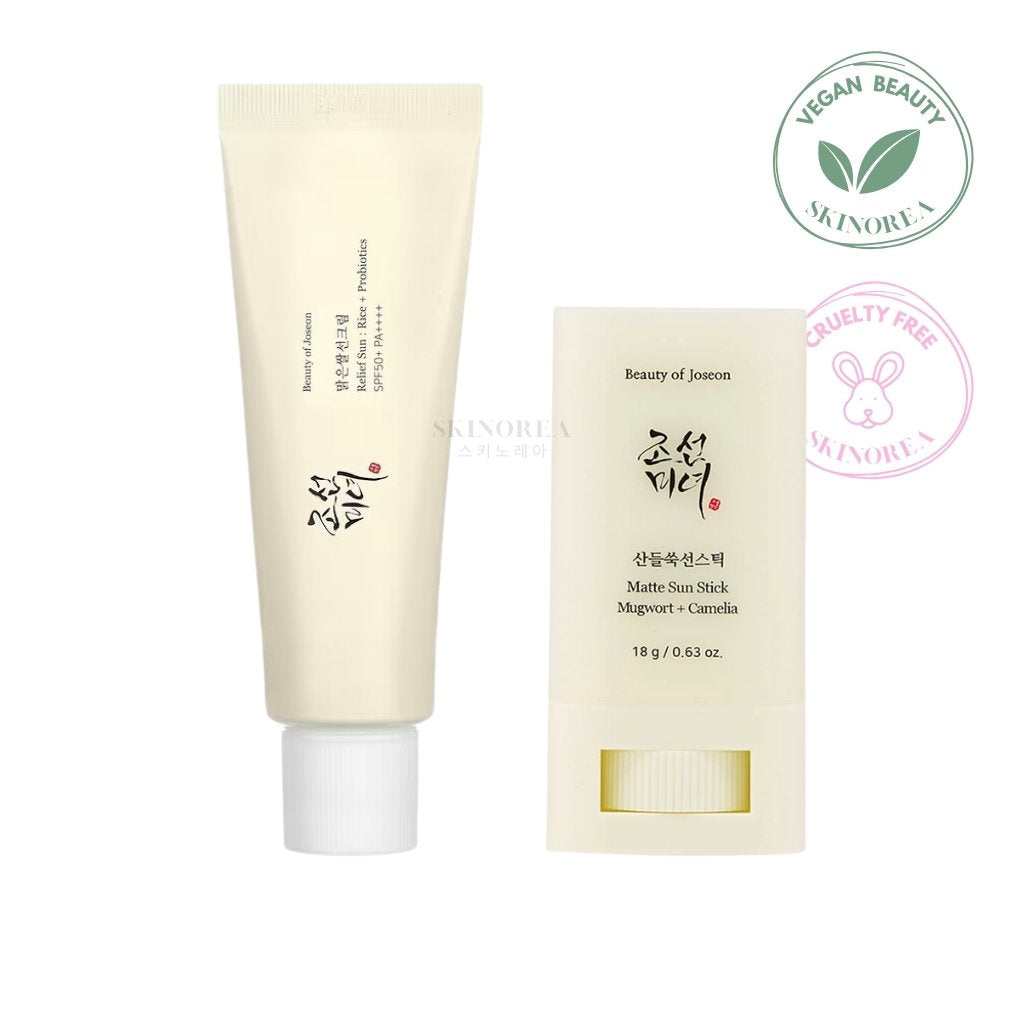 Beauty of Joseon Sun Pack - Relief Sun + Matte Sun Stick (SPF 50+ PA++++) - Sunscreens with rice extracts and Mugwort