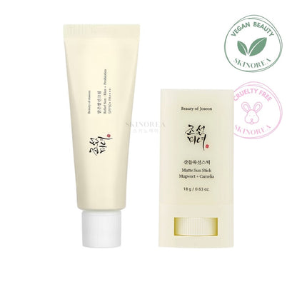 Beauty of Joseon Sun Pack - Relief Sun + Matte Sun Stick (SPF 50+ PA++++) - Sunscreens with rice extracts and Mugwort