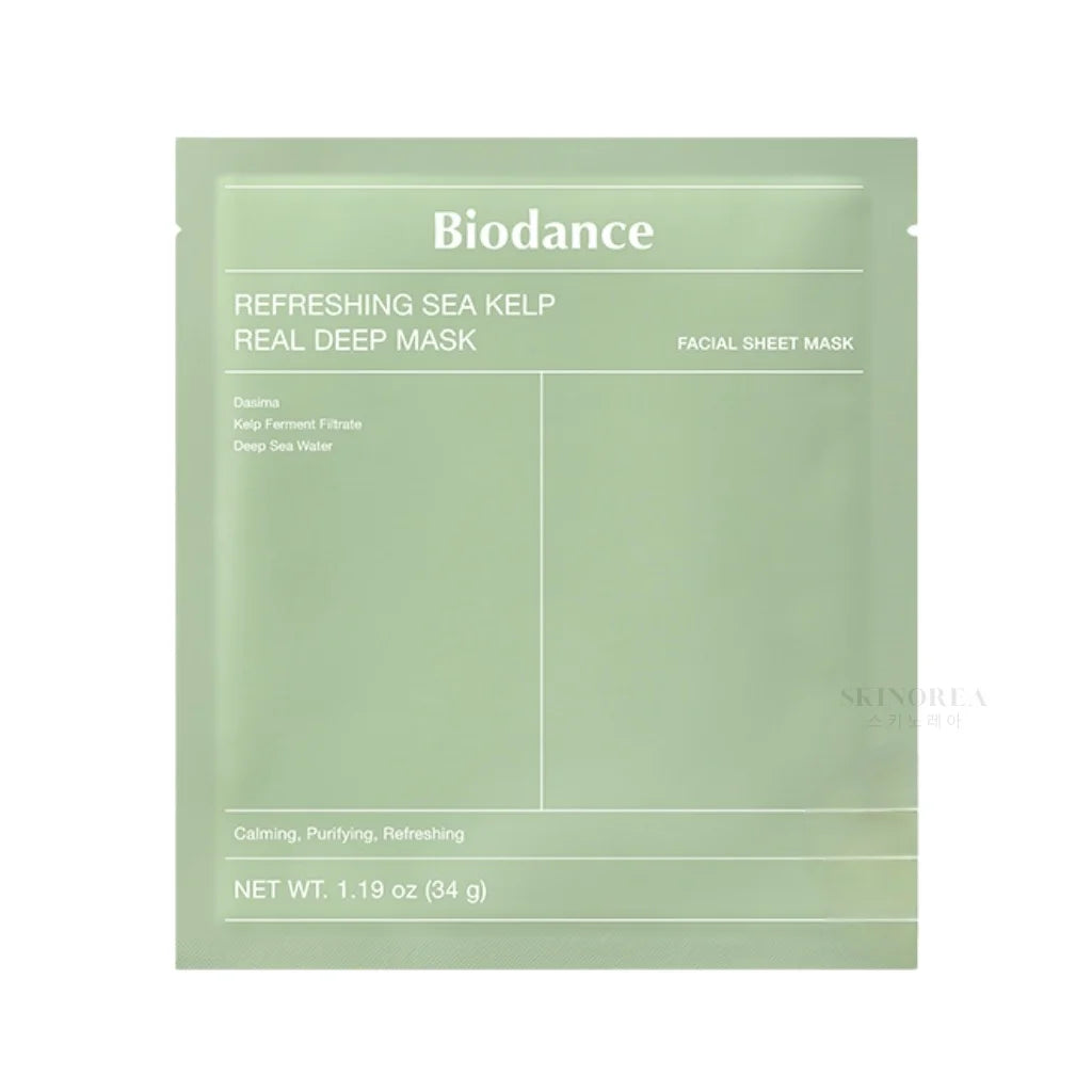 Biodance Refreshing Sea Kelp Real Deep Mask 1 sheet - Deep soothing and moisturizing powerful mask - Kbeauty Korean Skinorea shop Paris France fast delivery - yesstyle