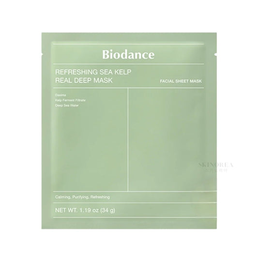 Biodance Refreshing Sea Kelp Real Deep Mask 1 sheet - Deep soothing and moisturizing powerful mask - Kbeauty Korean Skinorea shop Paris France fast delivery - yesstyle