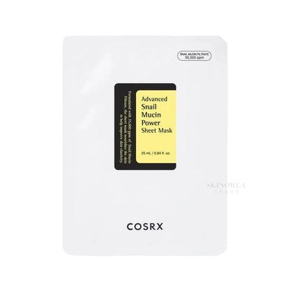 COSRX - Advanced Snail Mucin Power Sheet Mask 1 sheet - Skin repairing sheet mask - Kbeauty Korean Skinorea shop Paris France fast delivery - yesstyle