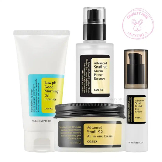 COSRX Starter Pack - Healthy and glowing cruelty-free set for beginners - Routine saine et éclatante pour débutants - Kbeauty Korean Skinorea shop Europe fast delivery - skincare coréenne Skinorea shop France Paris livraison rapide